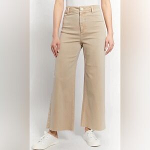 OAT NEW YORK Tan Wide Leg Jean Size 10